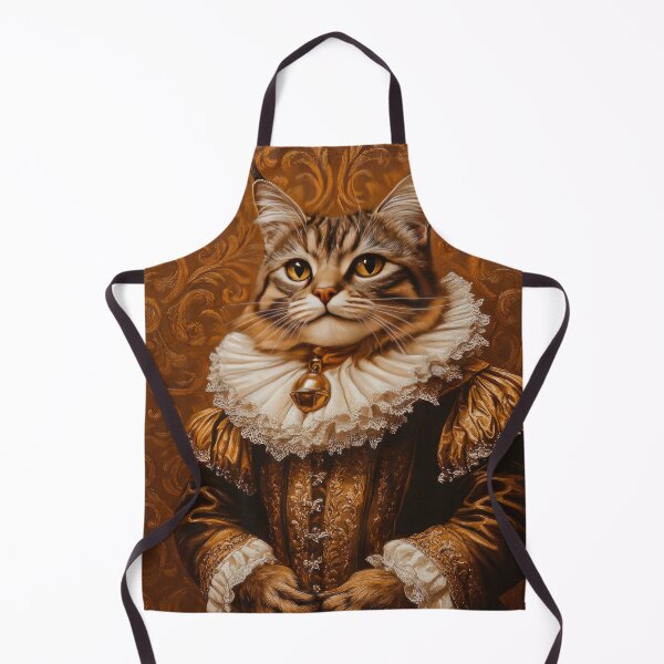 Item preview, Elegant Cat in Renaissance Attire Oil Painting designed and sold by AI Gizmo.