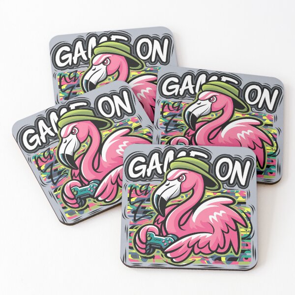 Item preview, Funny Pink Flamingo Gamer Game On Graffiti designed and sold by Nature's Fancy.