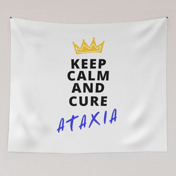 Item preview, keep Calm and Cure Ataxia (dark text) designed and sold by It's Wheelie Cool.