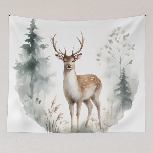 Item preview, Graceful Deer in the Forest designed and sold by GoldenPattern.