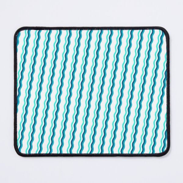 Item preview, Teal Colored Varying Wave Lines Parallel Wavy Strips designed and sold by EvergreenMotifs.