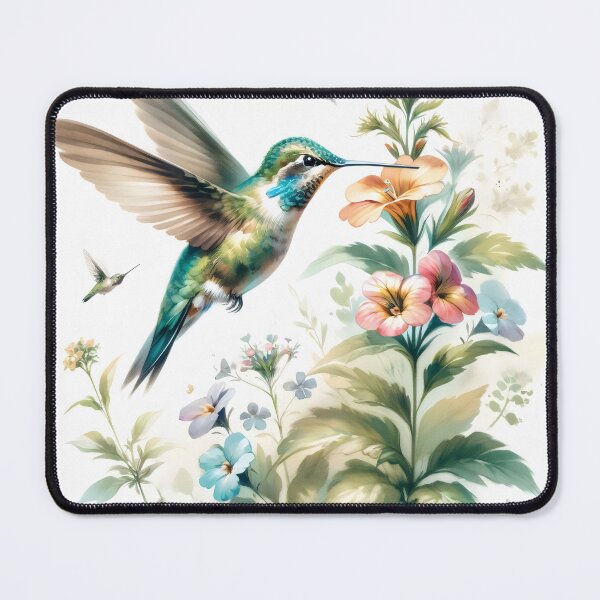 Item preview, Vibrant Hummingbird Near a Flower designed and sold by GoldenPattern.