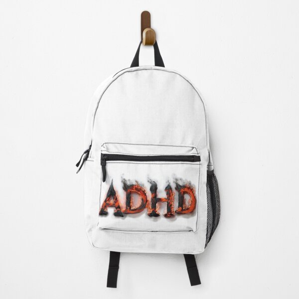 Item preview, The inscription "ADHD" on a black background - fire, ash and smoke.3 designed and sold by My-fake-places.