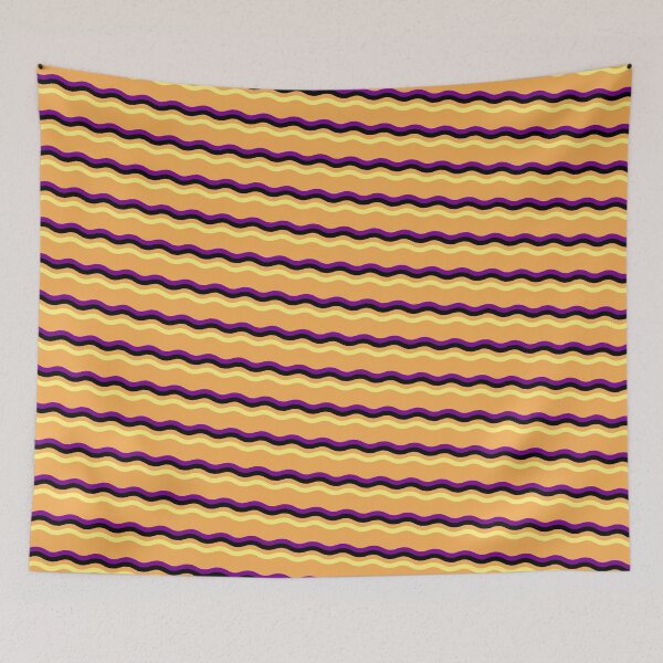 Item preview, Halloween Colored Varying Wave Lines Parallel Wavy Strips designed and sold by EvergreenMotifs.