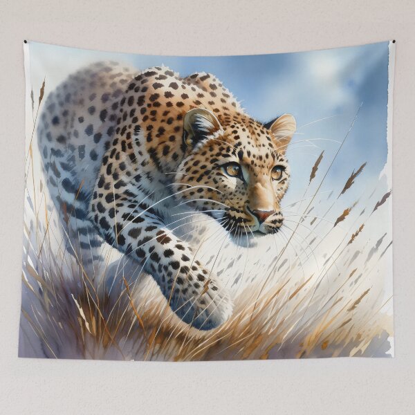 Item preview, Leopard Hunting in the Grass designed and sold by GoldenPattern.