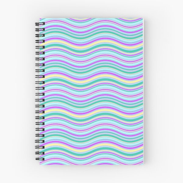 Item preview, Rainbow Colored Varying Wave Lines Parallel Wavy Strips designed and sold by EvergreenMotifs.