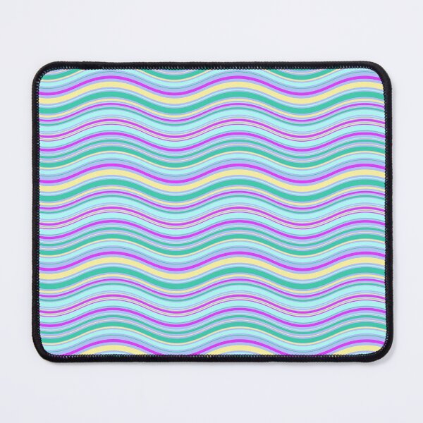 Item preview, Rainbow Colored Varying Wave Lines Parallel Wavy Strips designed and sold by EvergreenMotifs.