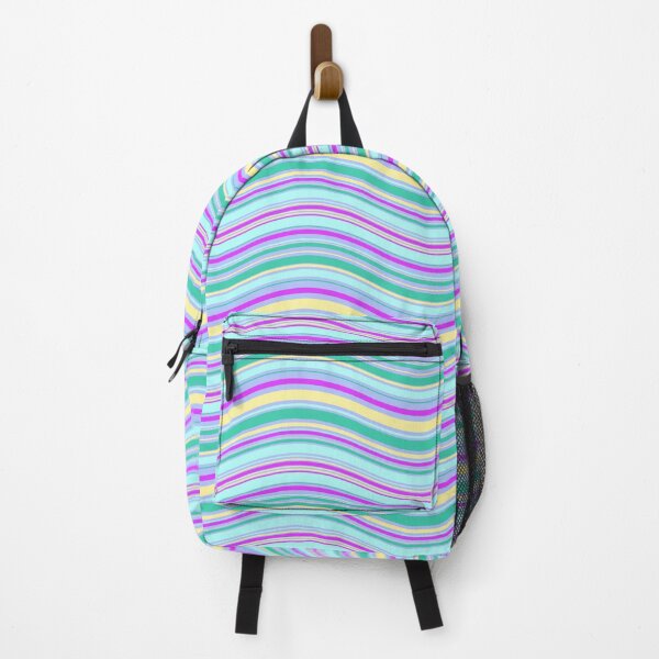 Item preview, Rainbow Colored Varying Wave Lines Parallel Wavy Strips designed and sold by EvergreenMotifs.
