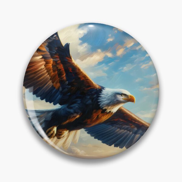 Artikelvorschau, Majestätischer Adler schwebt durch den Himmel entworfen und verkauft von GoldenPattern.