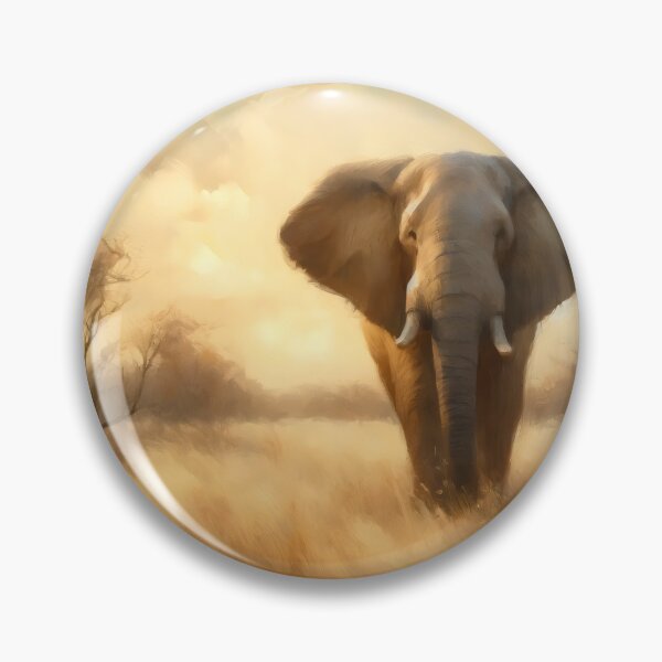 Artikelvorschau, Majestätischer Elefant in der Savanne entworfen und verkauft von GoldenPattern.