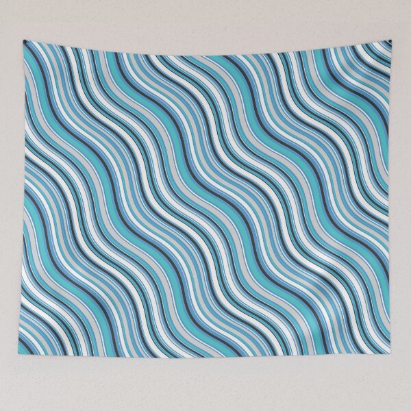 Item preview, Cool Colored Varying Wave Lines Parallel Wavy Strips designed and sold by EvergreenMotifs.