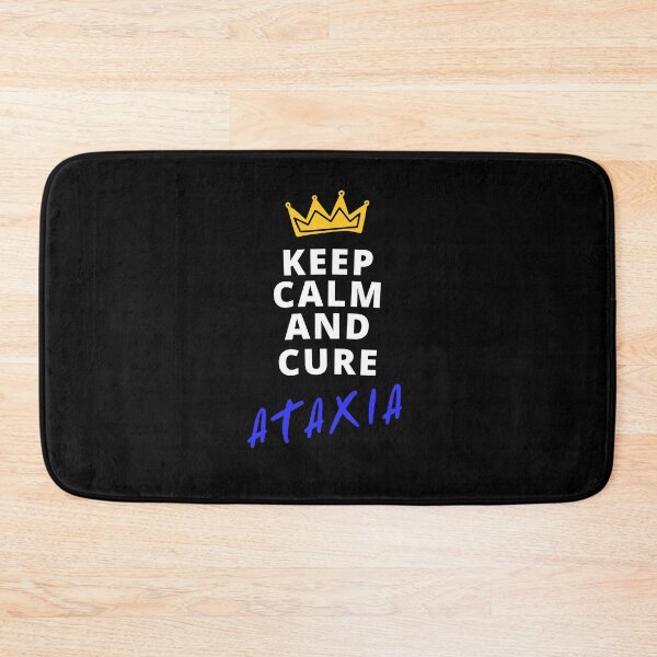 Item preview, keep Calm and Cure Ataxia (light text) raising awareness for Ataxia designed and sold by It's Wheelie Cool.