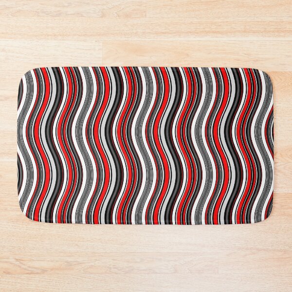 Item preview, Red Colored Varying Wave Lines Parallel Wavy Strips designed and sold by EvergreenMotifs.