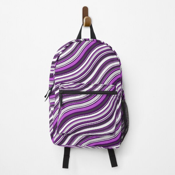 Item preview, Purple Colored Varying Wave Lines Parallel Wavy Strips designed and sold by EvergreenMotifs.
