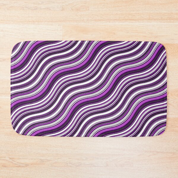 Item preview, Purple Colored Varying Wave Lines Parallel Wavy Strips designed and sold by EvergreenMotifs.