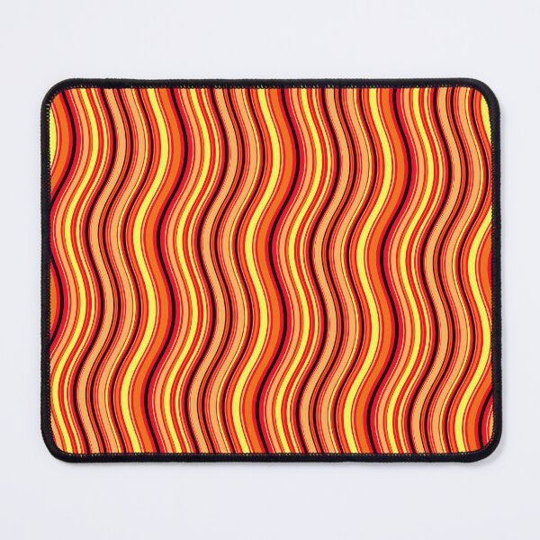 Item preview, Fire Orange Varying Wave Lines Parallel Wavy Strips designed and sold by EvergreenMotifs.