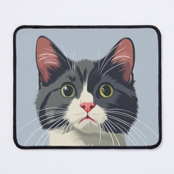 Item preview, Cute Tuxedo Cat Vector Portrait designed and sold by AI Gizmo.