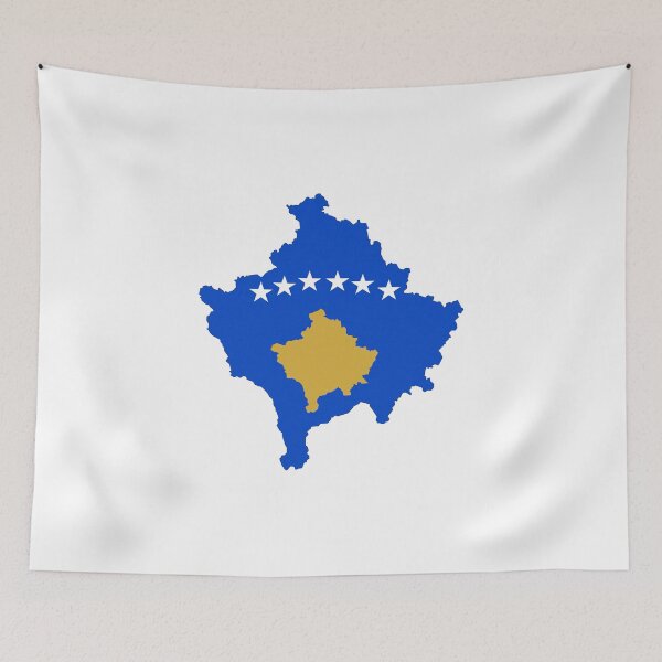 Item preview, Kosovo flag map designed and sold by tony4urban.