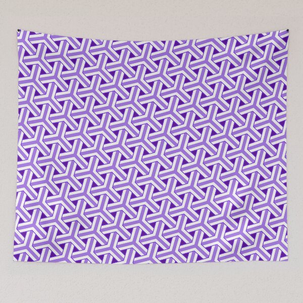 Item preview, Multicolor Triangle Geometry Japanese Style Pattern Purple designed and sold by EvergreenMotifs.