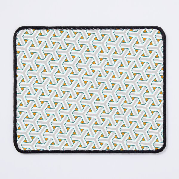 Item preview, Multicolor Triangle Geometry Japanese Style Pattern Teal Orange designed and sold by EvergreenMotifs.