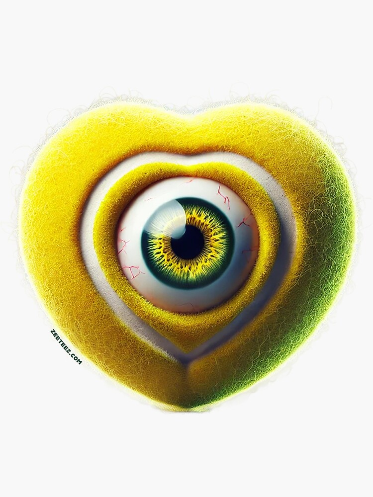 Thumbnail 3 of 3, Sticker, Eye Heart Tennis designed and sold by zeeteezofficial.