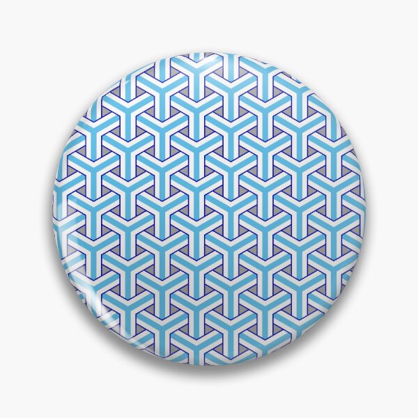 Item preview, Multicolor Triangle Geometry Japanese Style Pattern Blue designed and sold by EvergreenMotifs.