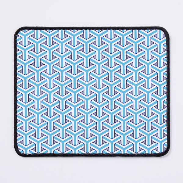 Item preview, Multicolor Triangle Geometry Japanese Style Pattern Blue designed and sold by EvergreenMotifs.