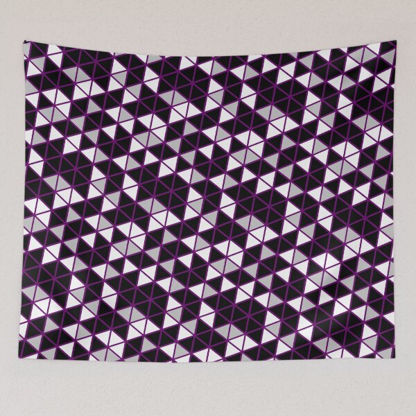 Item preview, Multicolor Triangle Geometry Japanese Style Pattern Purple designed and sold by EvergreenMotifs.