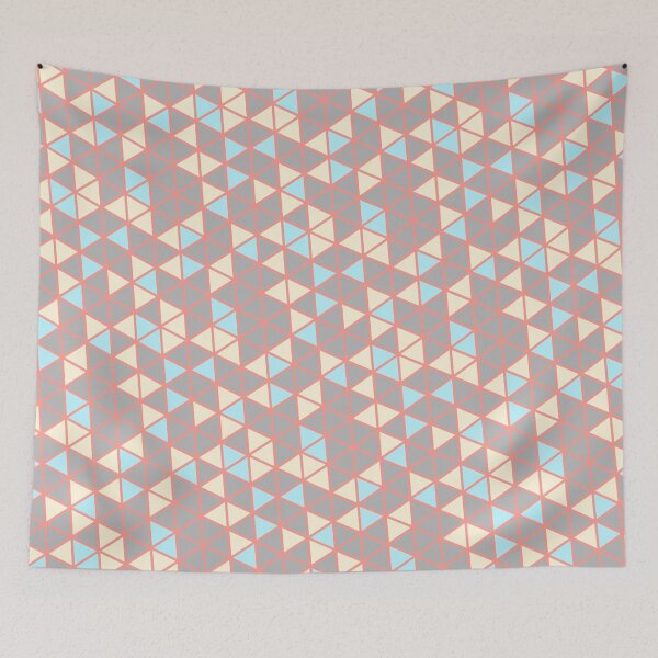 Item preview, Multicolor Triangle Geometry Japanese Style Pattern Colorful Pastel designed and sold by EvergreenMotifs.