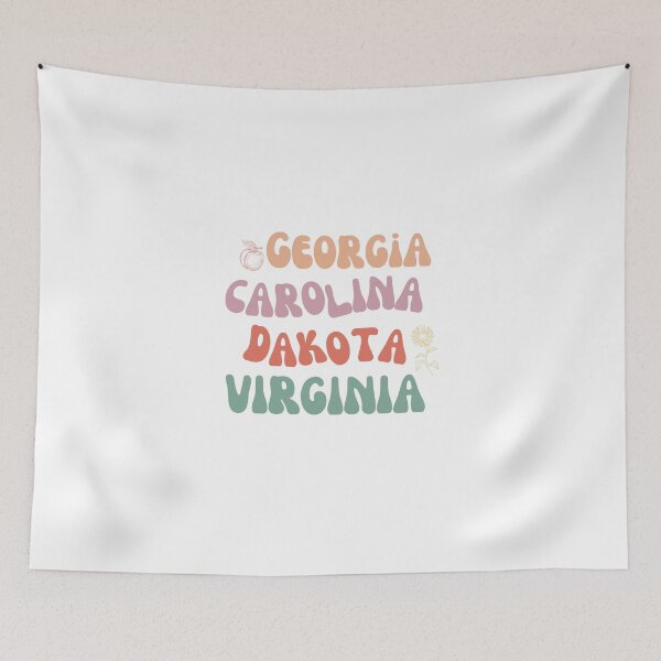 Item preview, georgia carolina dakota virginia peach and sunflower character names designed and sold by authorbrgoodwin.