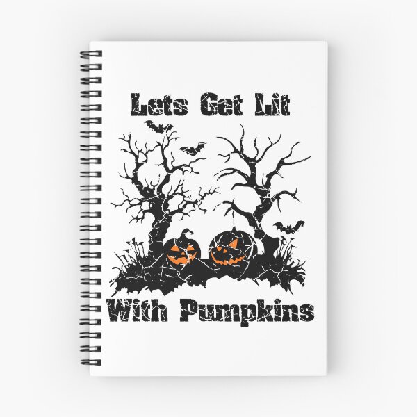 Item preview, Lets Get Lit With Pumpkins (with Black Distressed Lettering) designed and sold by VelvetRoom.