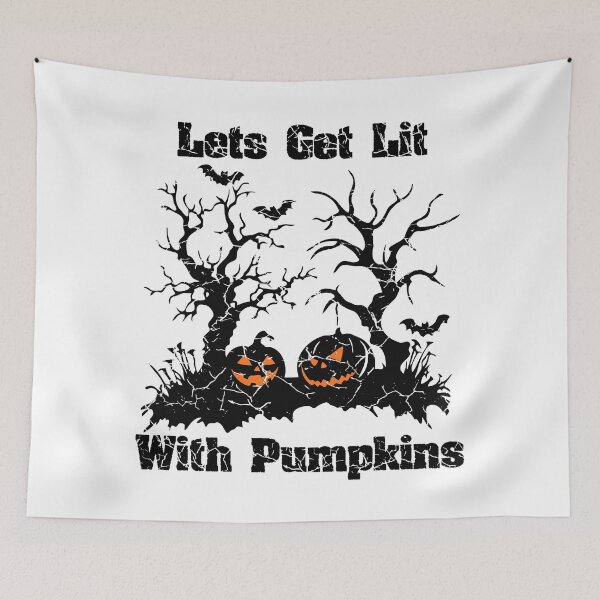 Item preview, Lets Get Lit With Pumpkins (with Black Distressed Lettering) designed and sold by VelvetRoom.