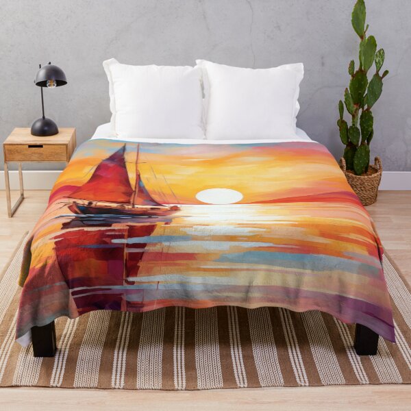 Item preview, Sunset on Caribbean Island - Watercolor painting designed and sold by NatureSight.