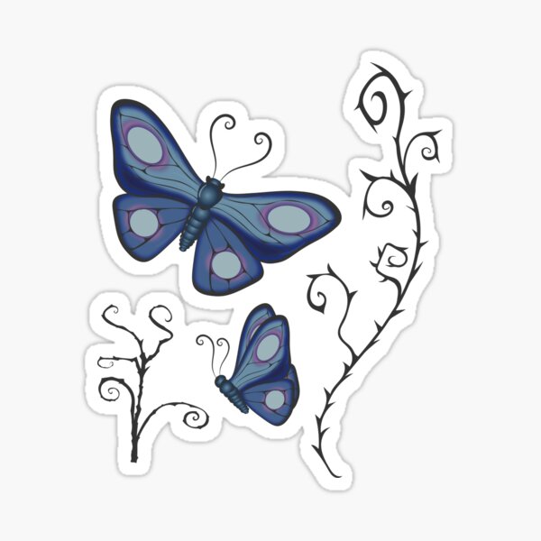 Item preview, Sticker Sheet Corpse Bride - Butterflies & Thorn designed and sold by FoxandRabbit.