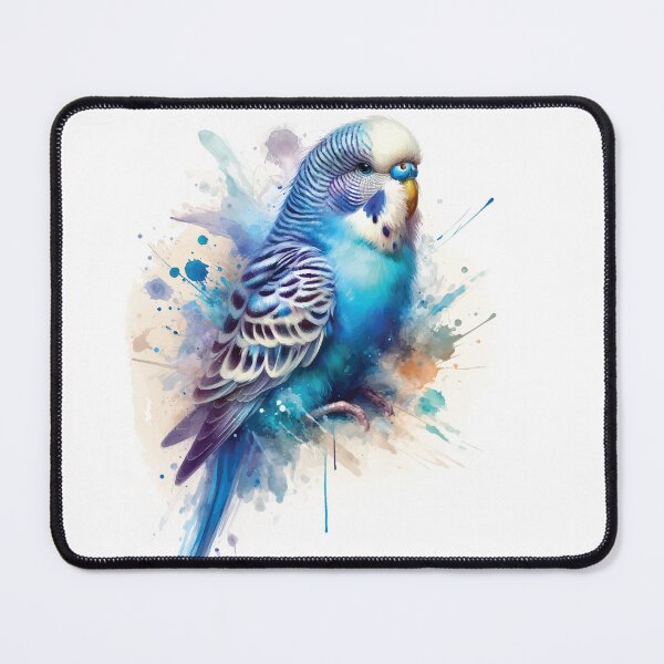 Item preview, Vibrant Blue Budgie Watercolour Splash designed and sold by DecalBox.