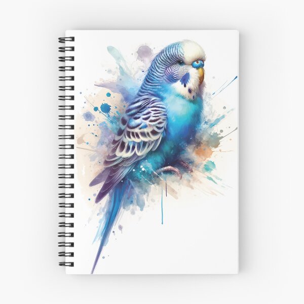 Item preview, Vibrant Blue Budgie Watercolour Splash designed and sold by DecalBox.