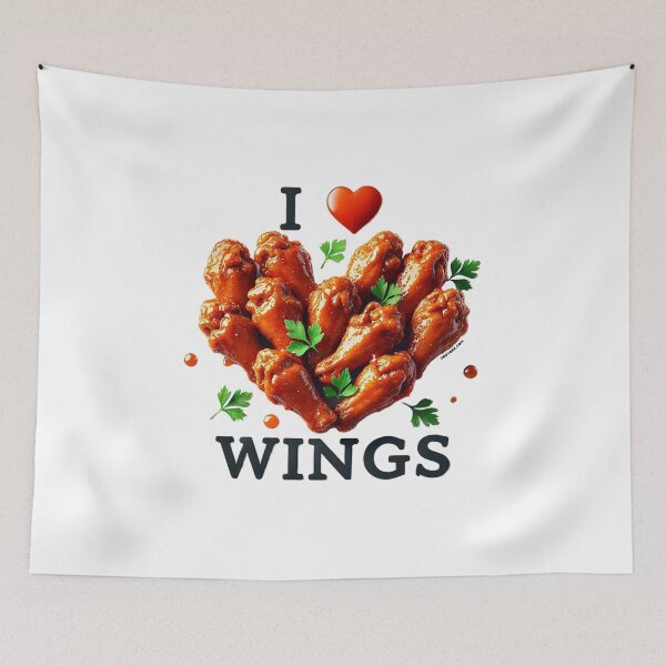 Item preview, I love wings designed and sold by zeeteezofficial.