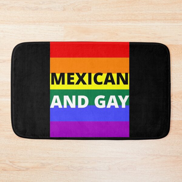 Item preview, MEXICAN AND GAY on rainbow background designed and sold by uniqueitems.