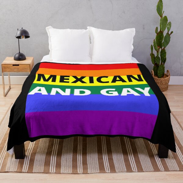 Item preview, MEXICAN AND GAY on rainbow background designed and sold by uniqueitems.