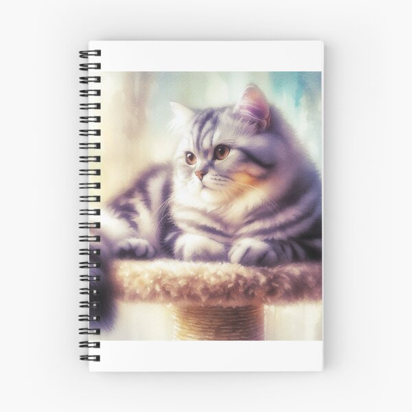 Item preview, American Shorthair 2 on a Cat Tree designed and sold by PamsAIArt.