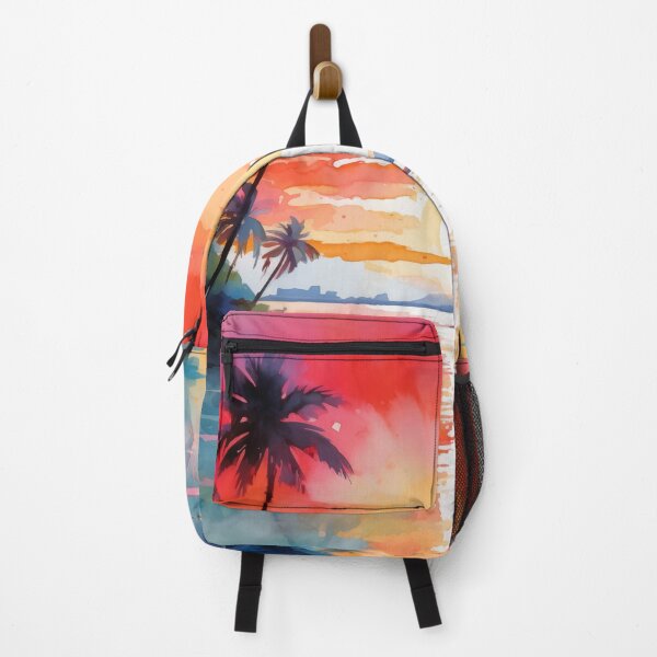 Item preview, Sunset on Caribbean Island - Watercolor painting #2 designed and sold by NatureSight.