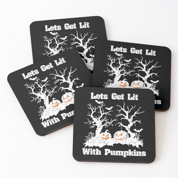 Item preview, Lets Get Lit With Pumpkins (with Black Distressed Lettering) designed and sold by VelvetRoom.