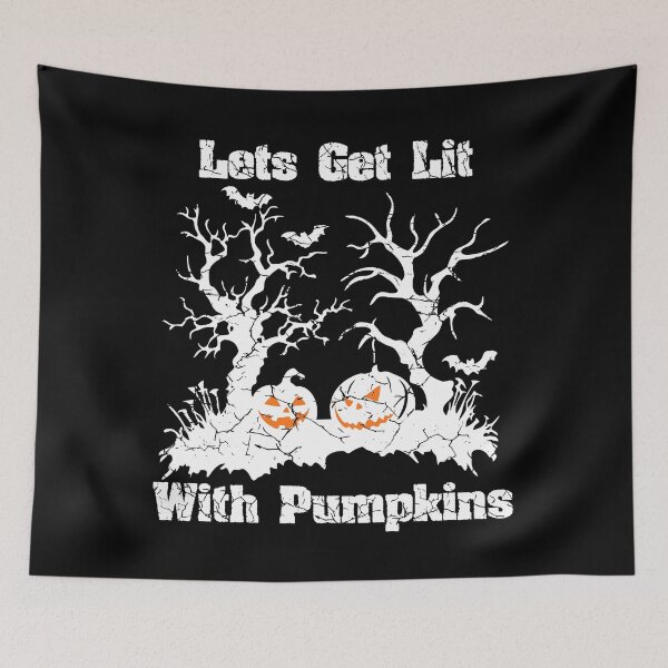 Item preview, Lets Get Lit With Pumpkins (with Black Distressed Lettering) designed and sold by VelvetRoom.