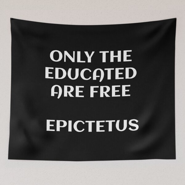 Item preview, Only the educated are free - Epictetus - philosopher quote designed and sold by Inspirationmotivation.