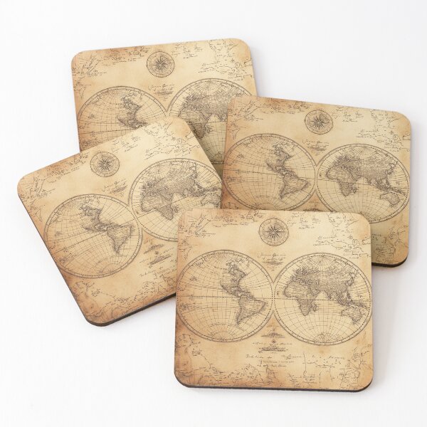 Item preview, Vintage World Map designed and sold by melikekoc.