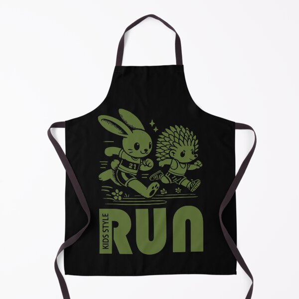 Item preview, Bunny and Hedgehog Kids Sprint Race in Olive designed and sold by Soulemotion.