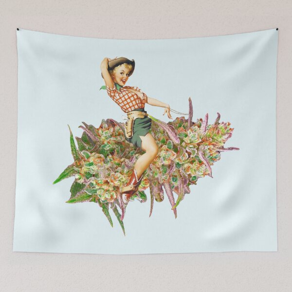 Item preview, Vintage Stoner Cowgirl Riding A Giant Nug Of Weed designed and sold by wildeweed.