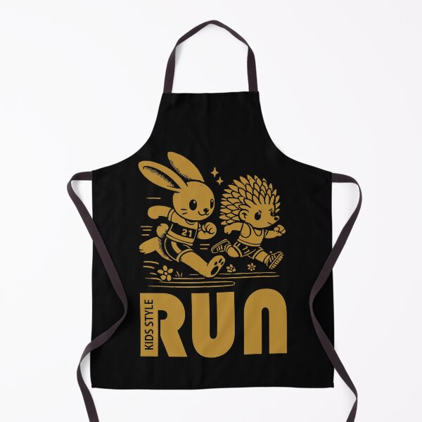 Item preview, Bunny and Hedgehog Kids Sprint in Dark Goldenrod designed and sold by Soulemotion.