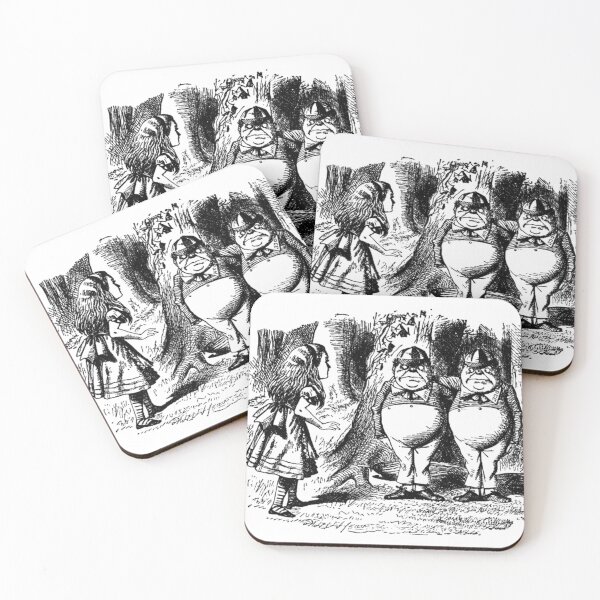 Item preview, Tweedle Dee and Tweedle Dum  meet Alice on the road. designed and sold by jamiestarr.