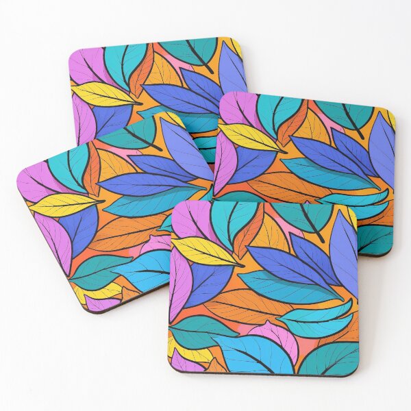 Item preview, Vivid Colourful Leaves Pattern designed and sold by ArtComixHaven.